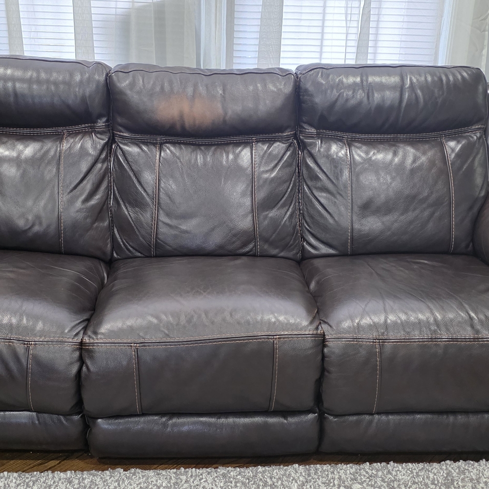 Dark Brown Leather Sofa